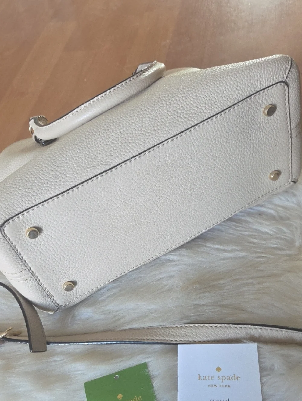Kate Spade Pebbled Leather Jackson Street Satchel in Porcelain Medium